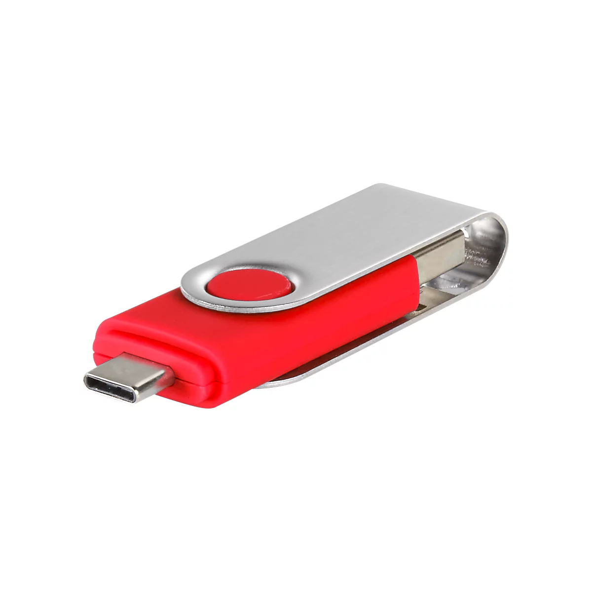 USB-stick C5, met 1 x USB 3.0 &amp; 1 x USB type-C, tot 4,8 GB/s, duplexibel, opslagcapaciteit 16 GB, rood