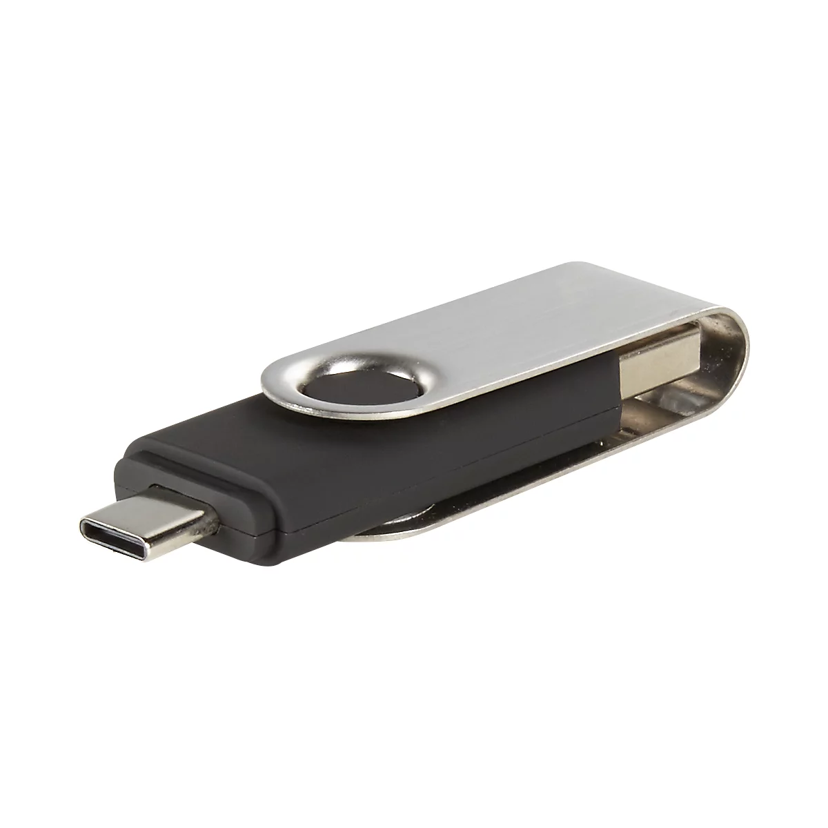 USB-stick C5, met 1 x USB 3.0 &amp; 1 x USB type-C, tot 4,8 GB/s, duplexibel, opslagcapaciteit 16 GB, zwart