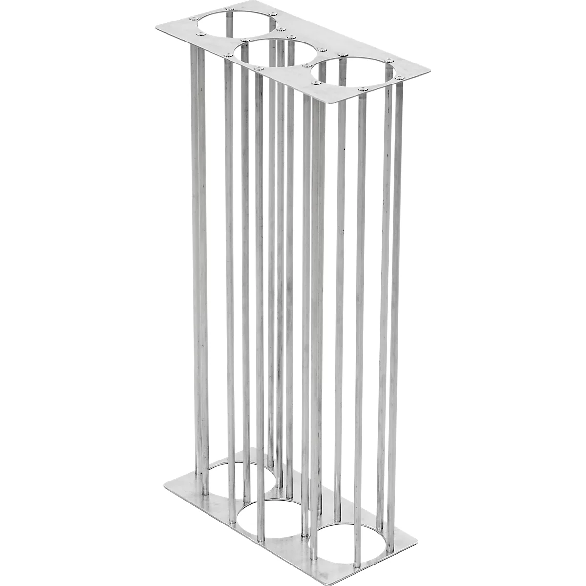 V-Part Bekerinzet - voor afvalbak Carro 55 l - half inzetstuk - B 135 x D 279 x H 541 mm - aluminium zilver