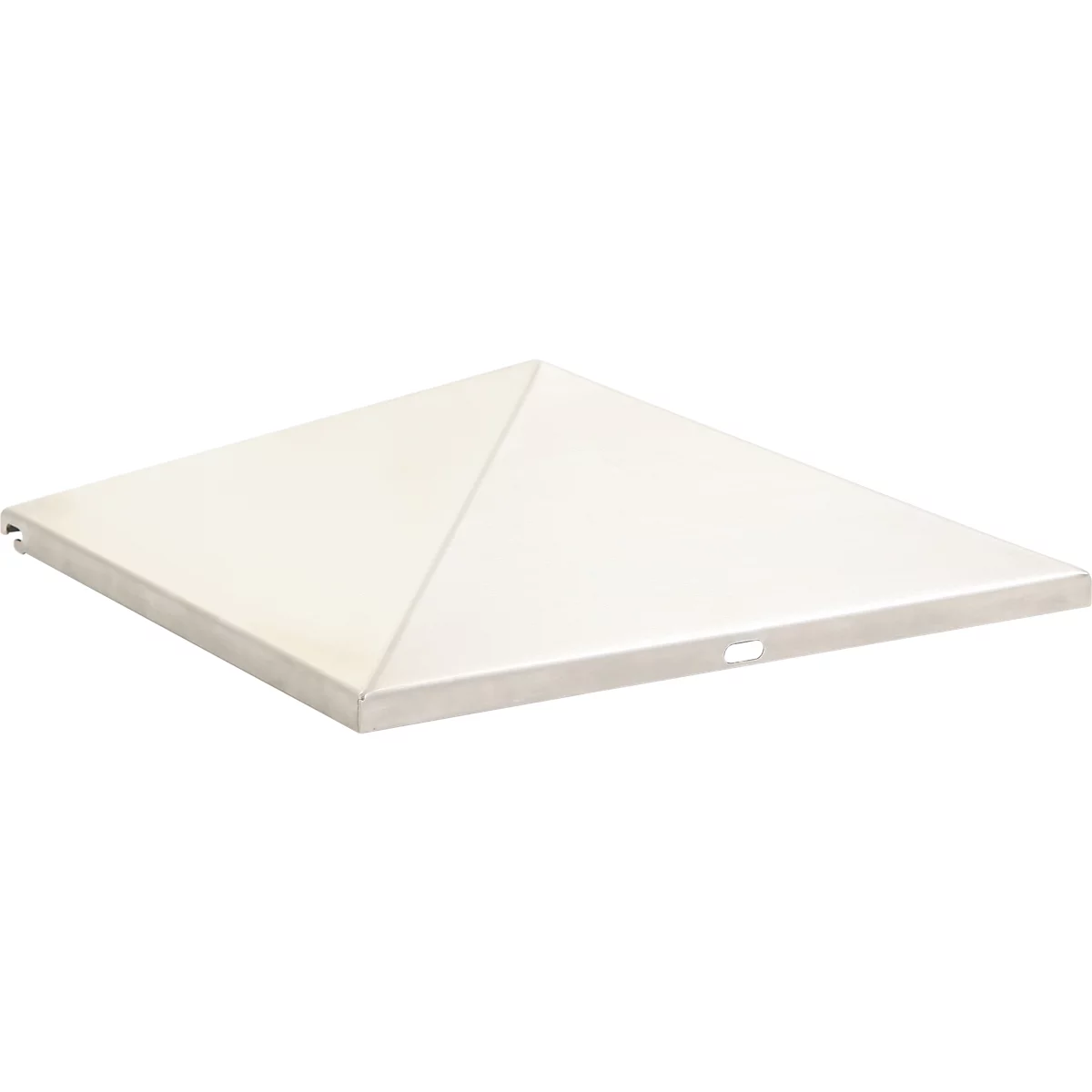 V-Part Couvercle pour cendrier-poubelle Pyramide, fermé, forme pyramidale, inox, L 365 x P 345 x H 95 mm, inox