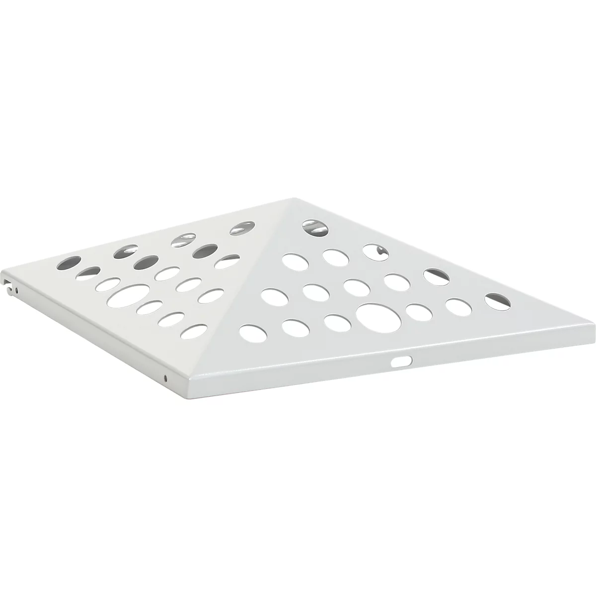 V-Part Couvercle pour corbeille à papier cendrier Pyramide, ouvert, forme pyramidale, inox, L 365 x P 345 x H 95 mm, argent