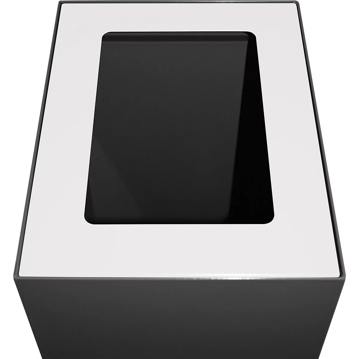 V-Part Couvercle pour système de tri des déchets modulaire 60 L, acier peint par poudrage, L 255 x P 330 x H 20 mm, blanc
