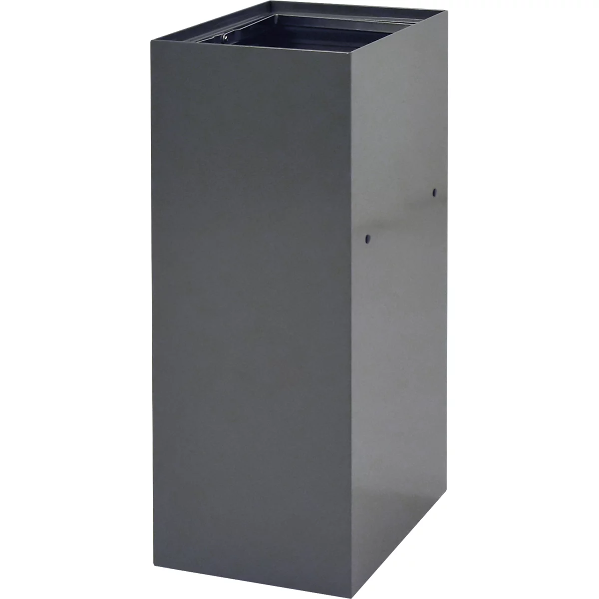 V-Part Système modulaire de tri des déchets, 60 litres, acier peint époxy, L 263 x P 335 x H 700 mm, gris foncé