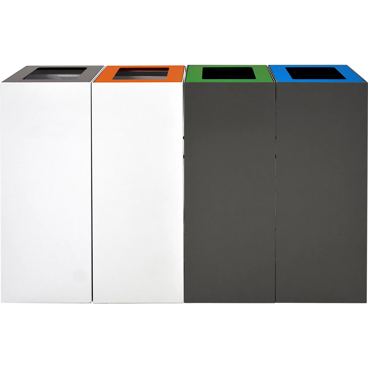 V-Part Système modulaire de tri des déchets, 60 litres, acier peint époxy, L 263 x P 335 x H 700 mm, gris foncé