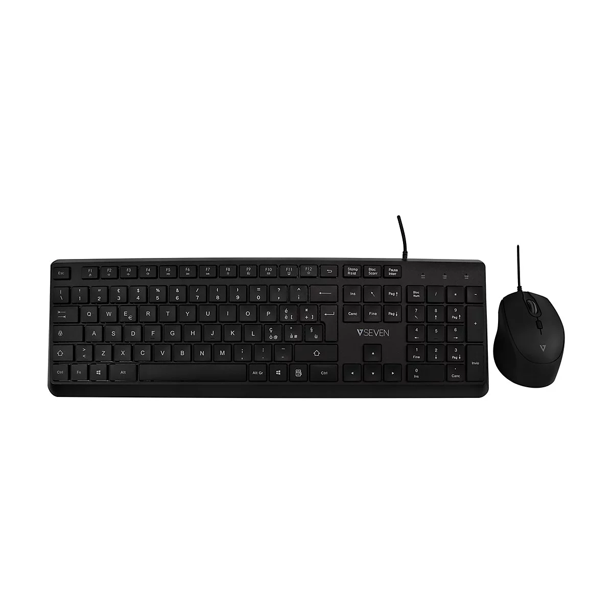 V7 CKU350DE - Tastatur-und-Maus-Set - USB - QWERTZ - Deutsch - Schwarz