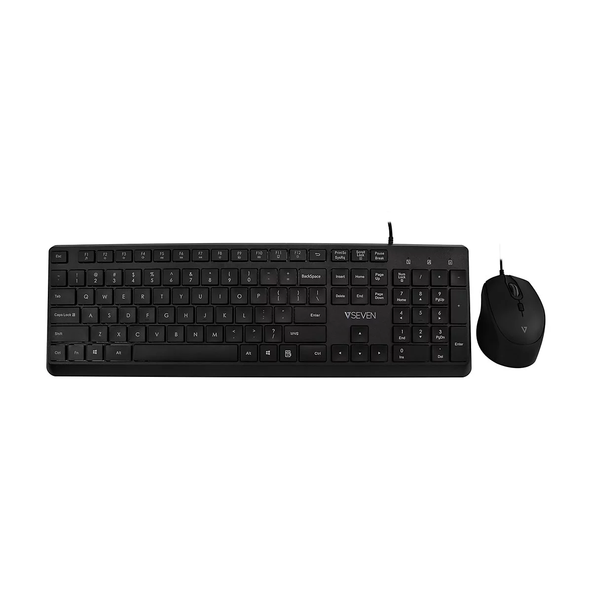 V7 CKU350US - Tastatur-und-Maus-Set - 100% - full size - USB - QWERTY