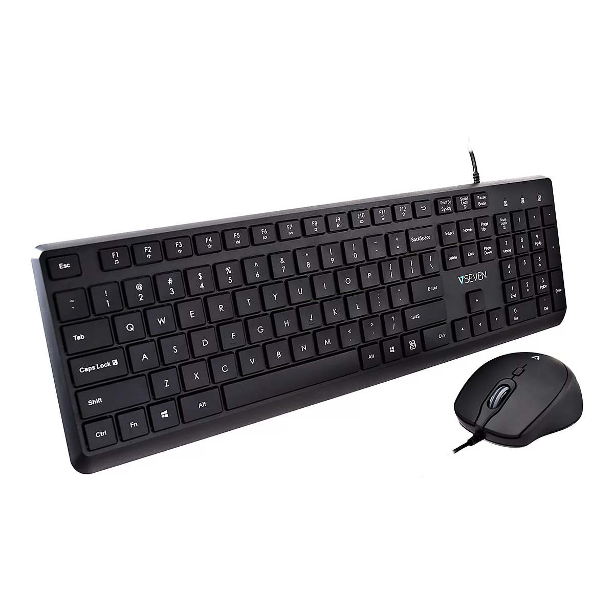 V7 CKU350US - Tastatur-und-Maus-Set - 100% - full size - USB - QWERTY