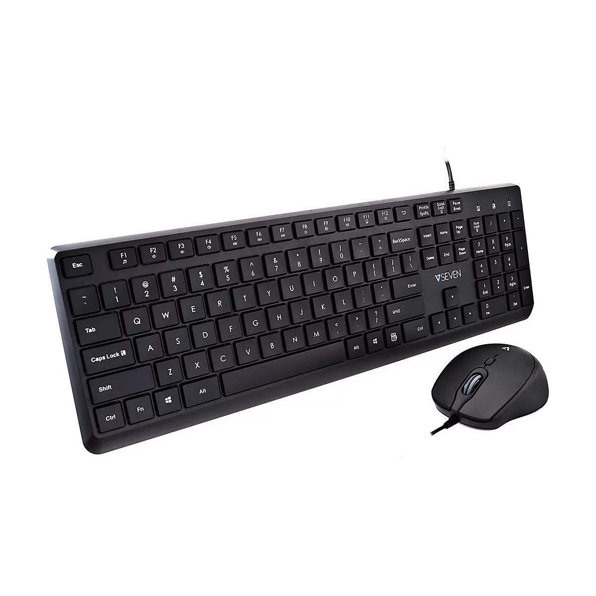 V7 CKU350US - Tastatur-und-Maus-Set - 100% - full size - USB - QWERTY