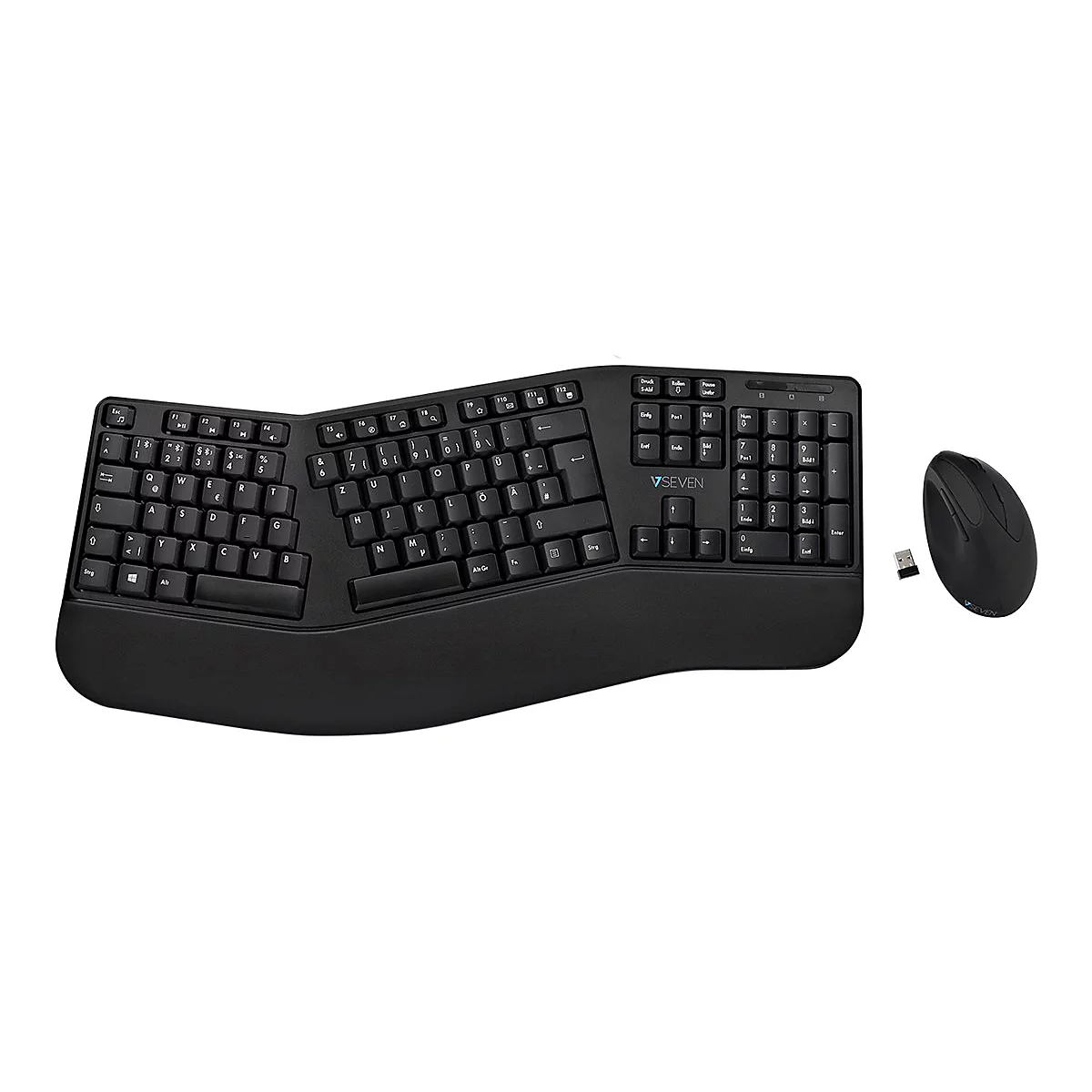 V7 CKW500BTDE - Tastatur-und-Maus-Set - kabellos - Bluetooth, 2.4 GHz - QWERTZ - Deutsch