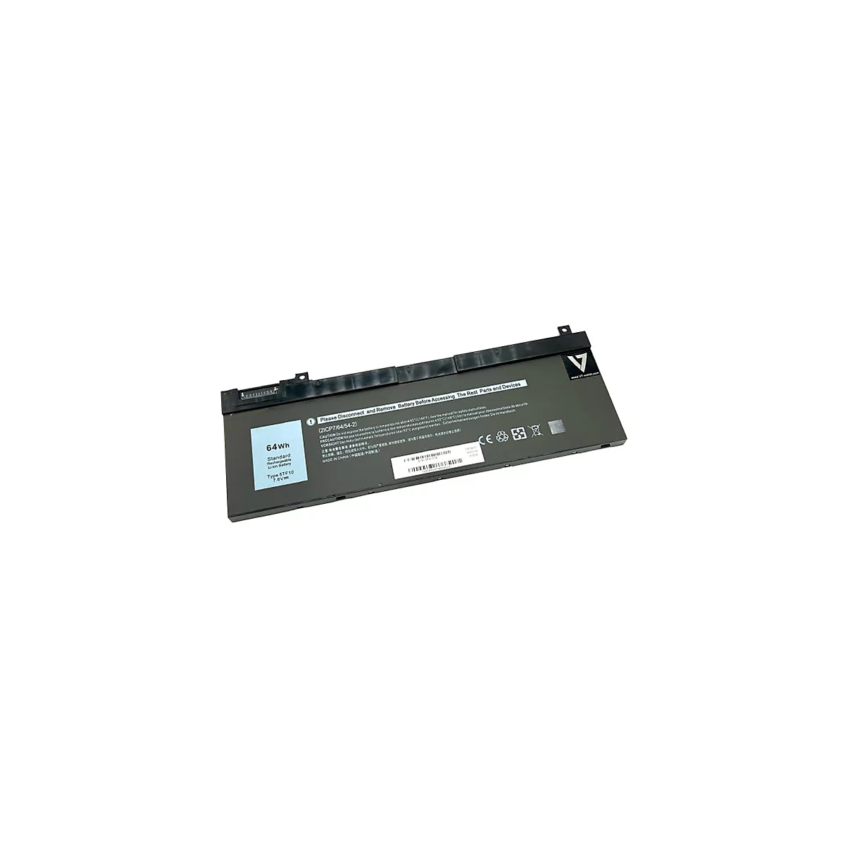 V7 D-RY3F9-V7E - Laptop-Batterie (gleichwertig mit: Dell 5TF10, Dell 0RY3F9, Dell CN-0RY3F9, Dell RY3F9, Dell RW15F, Dell 451-BCGO) - 7,6 V - Lithium-Ionen - 4 Zellen - 8420 mAh