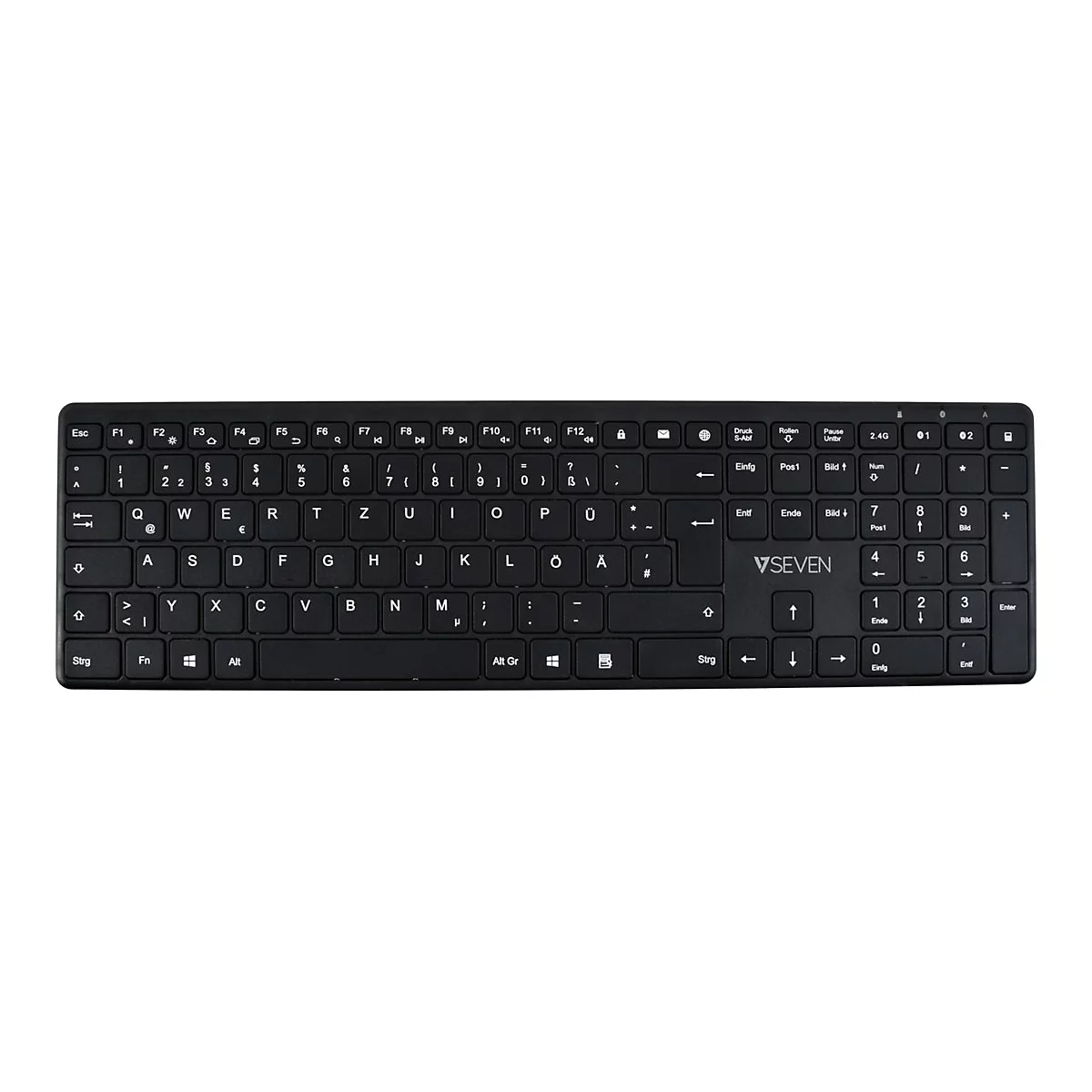 V7 KW550DEBT - Tastatur - Bluetooth, 2.4 GHz - QWERTZ - Deutsch - Tastenschalter: Scissor-Key