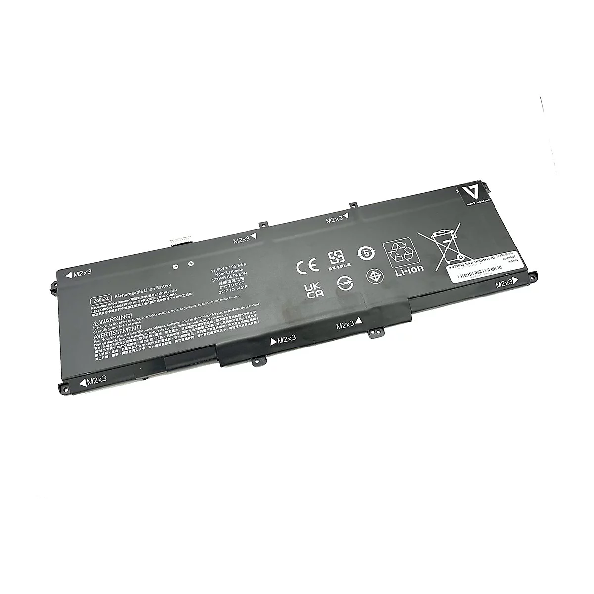 V7 - Laptop-Batterie (gleichwertig mit: HP L07045-855, HP ZG06XL, HP ZG06095XL, HP ZG06095XL-PL, HP HSTNN-IB8H, HP L07351-1C1) - Ersatz - Lithium-Ionen - 6 Zellen - 8220 mAh