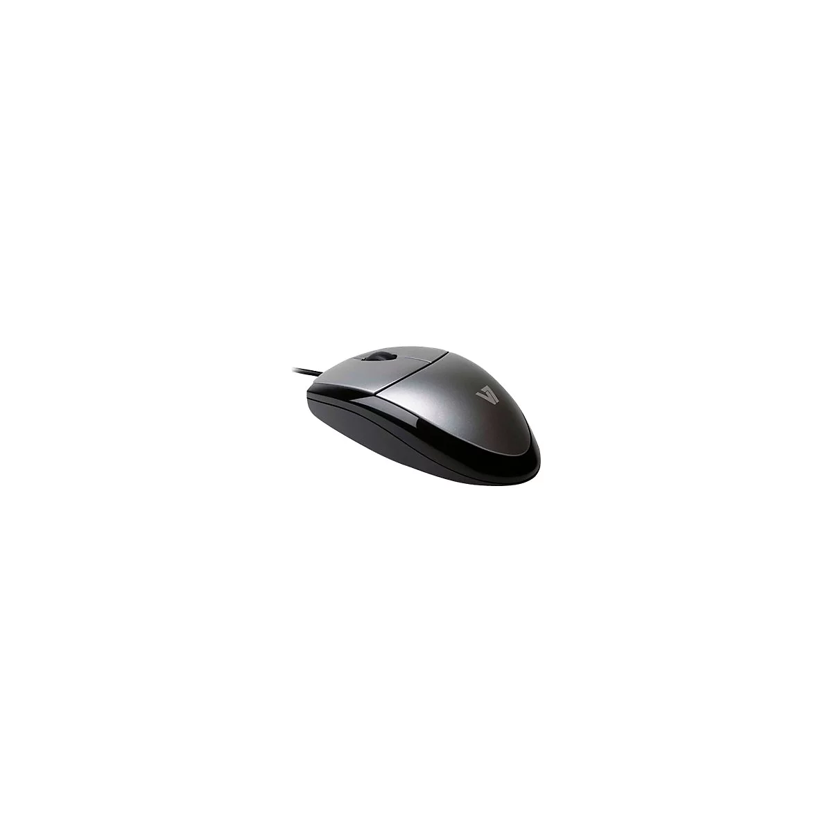 V7 MV3000 full sized Plug & Play USB optical LED mouse - Maus - optisch - 3 Tasten - kabelgebunden - USB