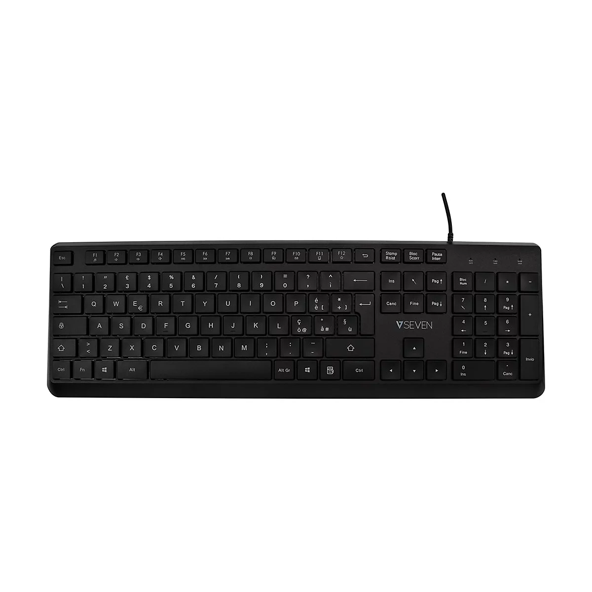 V7 Pro KU350DE - Tastatur - full size - USB - QWERTZ - Deutsch