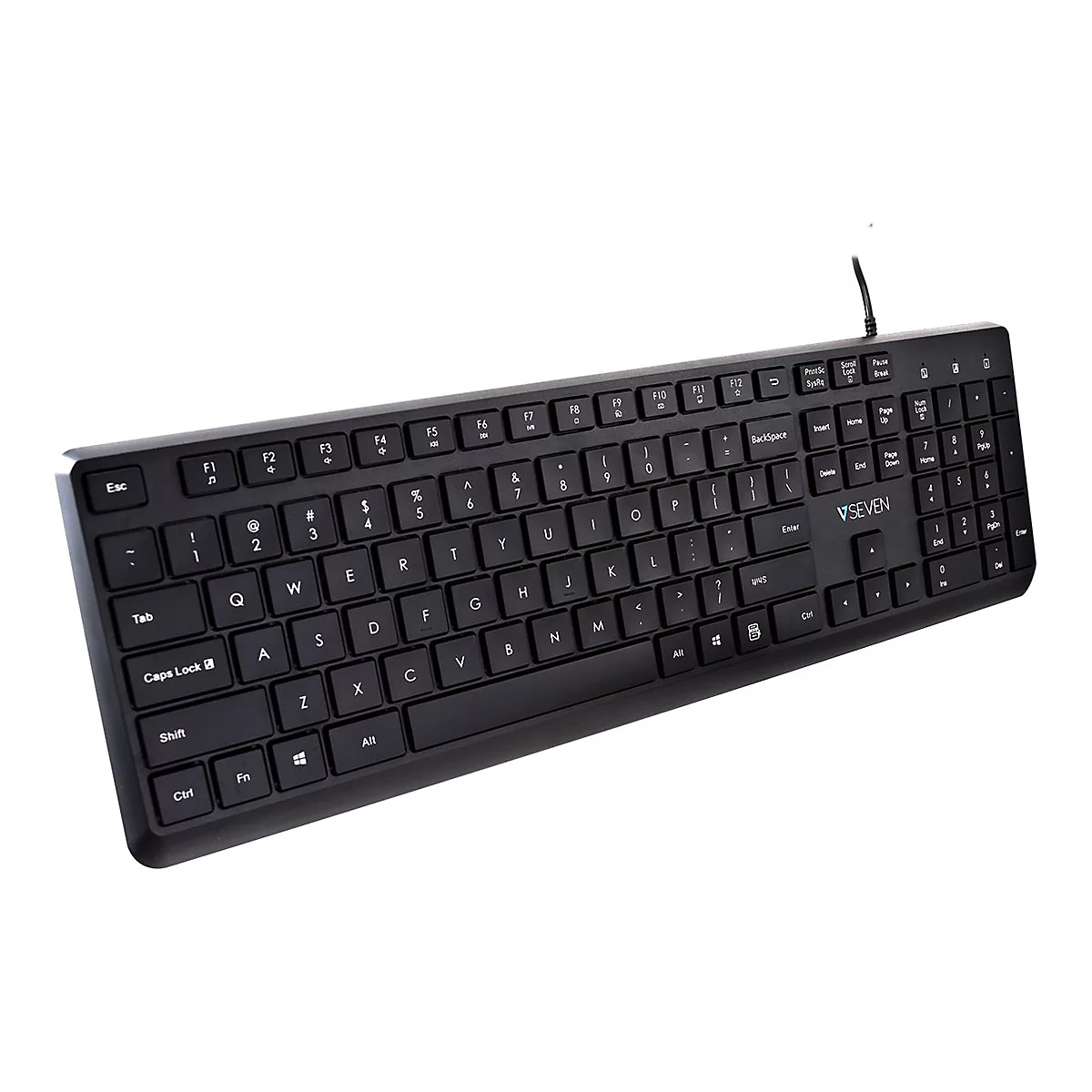 V7 Pro - Tastatur - USB - QWERTY - USA - Schwarz