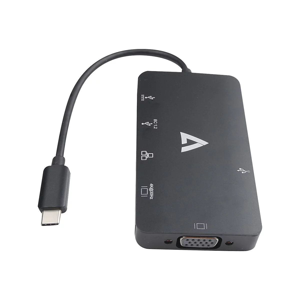 V7 V7UC-U3CRJ45HDVG-BLK - Dockingstation - USB-C - VGA, HDMI - 1GbE