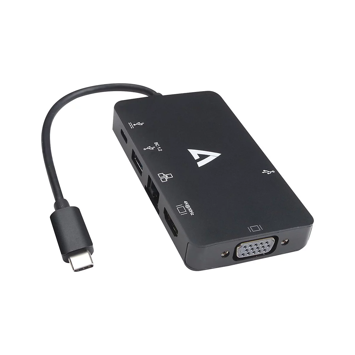 V7 V7UC-U3CRJ45HDVG-BLK - Dockingstation - USB-C - VGA, HDMI - 1GbE