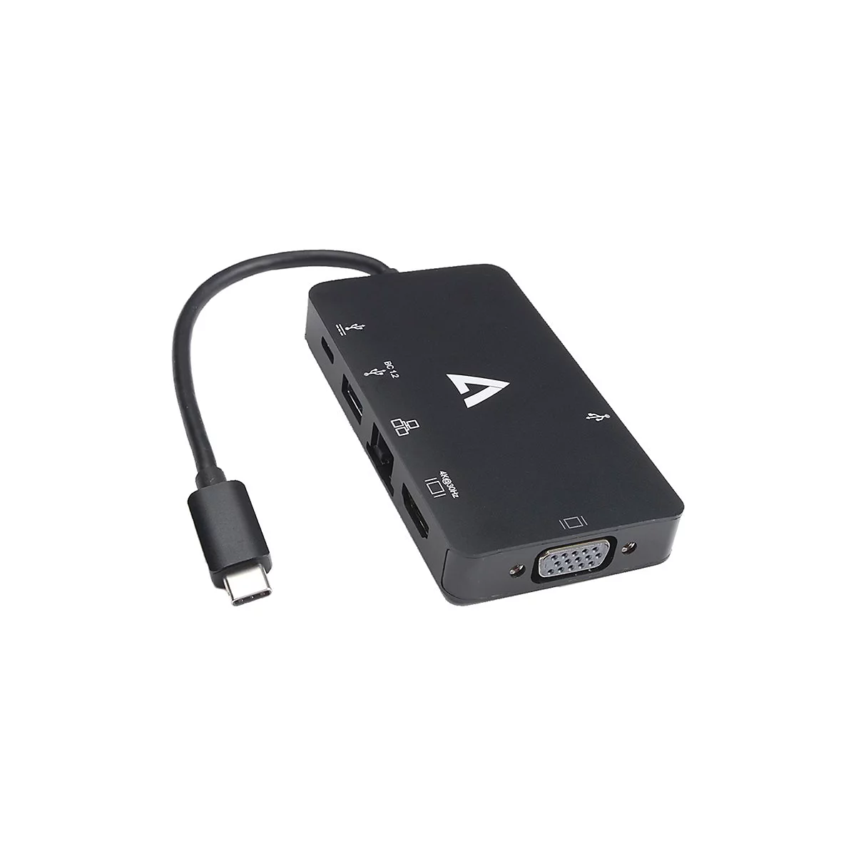 V7 V7UC-U3CRJ45HDVG-BLK - Dockingstation - USB-C - VGA, HDMI - 1GbE