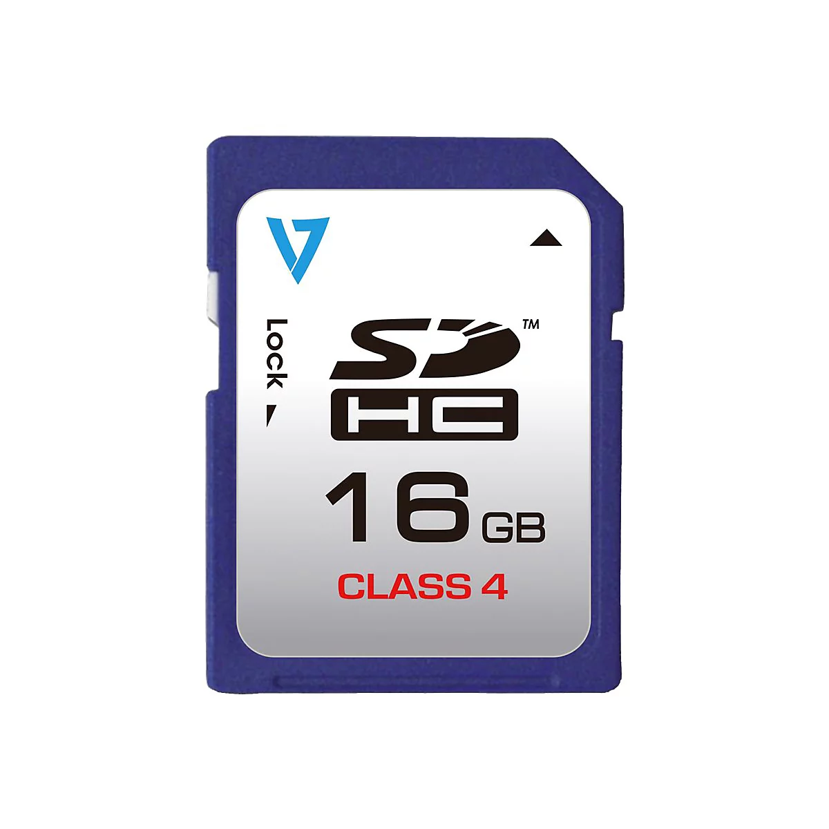 V7 VASDH16GCL4R - Flash-Speicherkarte - 16 GB - Class 4 - SDHC - Blau