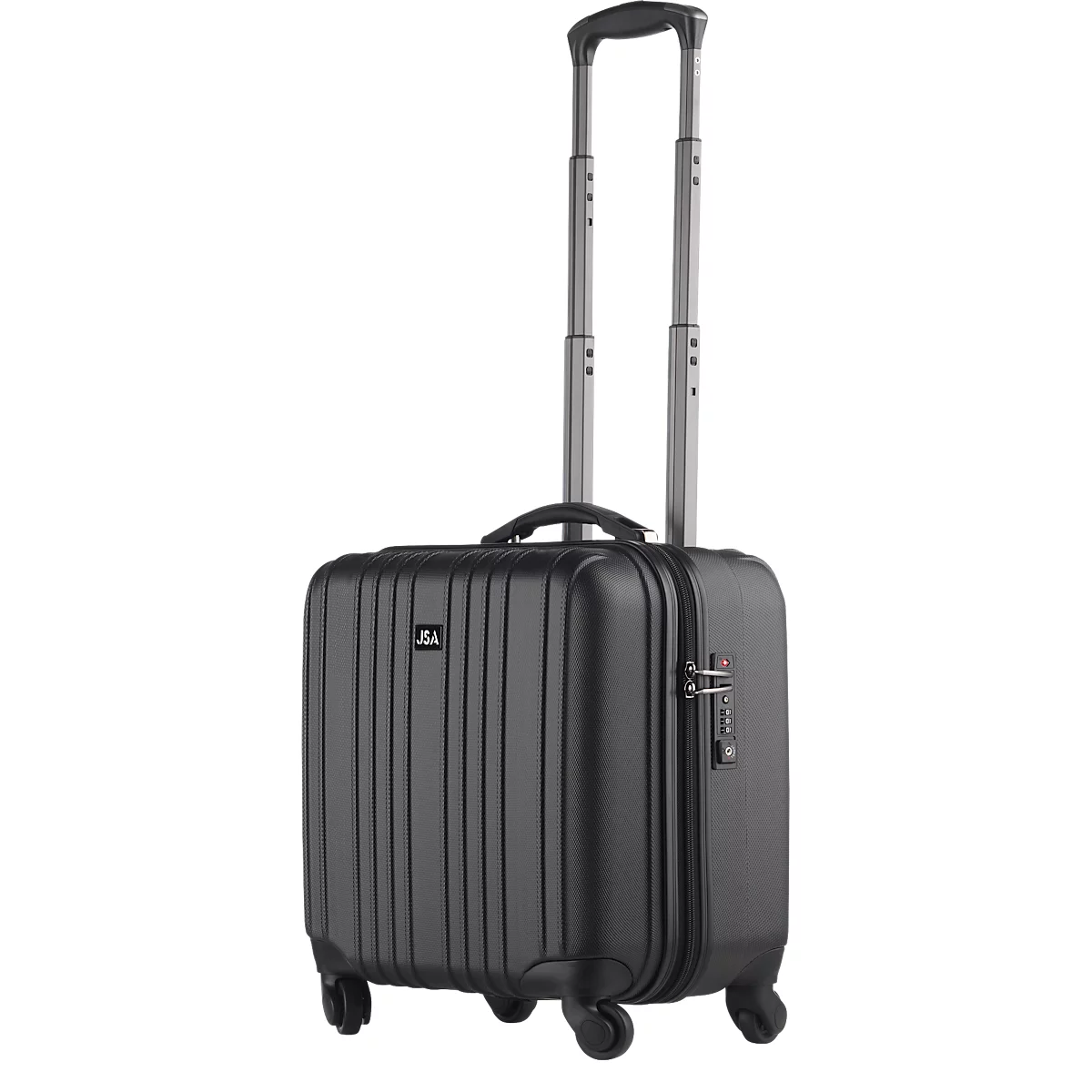 Valise de voyage en aluminium noir mat sur roulette