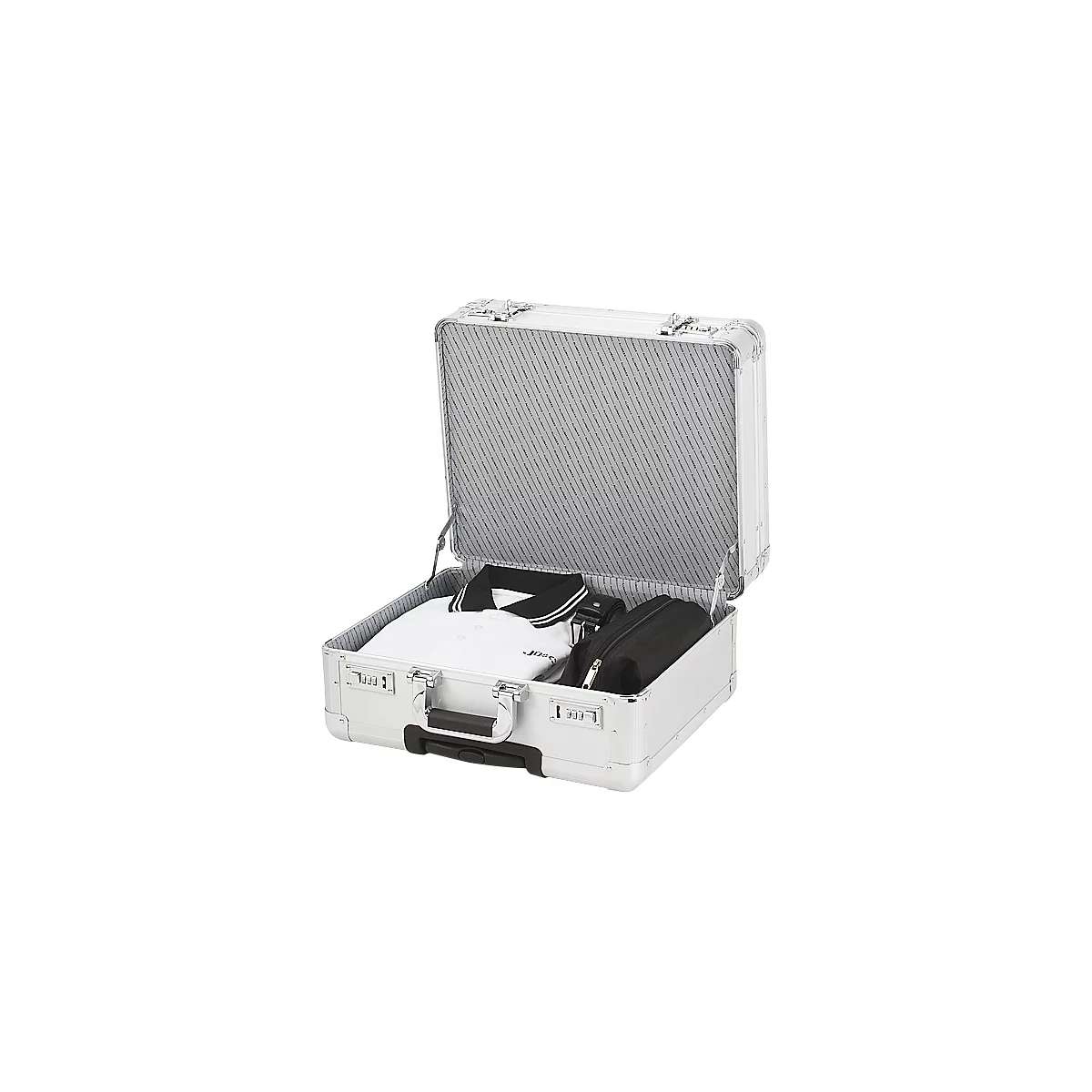 Valise multifonctions Challenger ALUMAXX, avec poignée et roulettes, 2 compartiments, argent