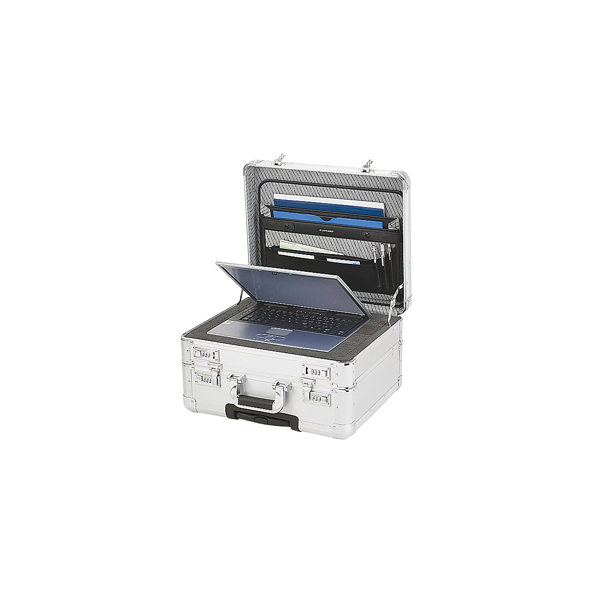 Valise multifonctions Challenger ALUMAXX, avec poignée et roulettes, 2 compartiments, argent