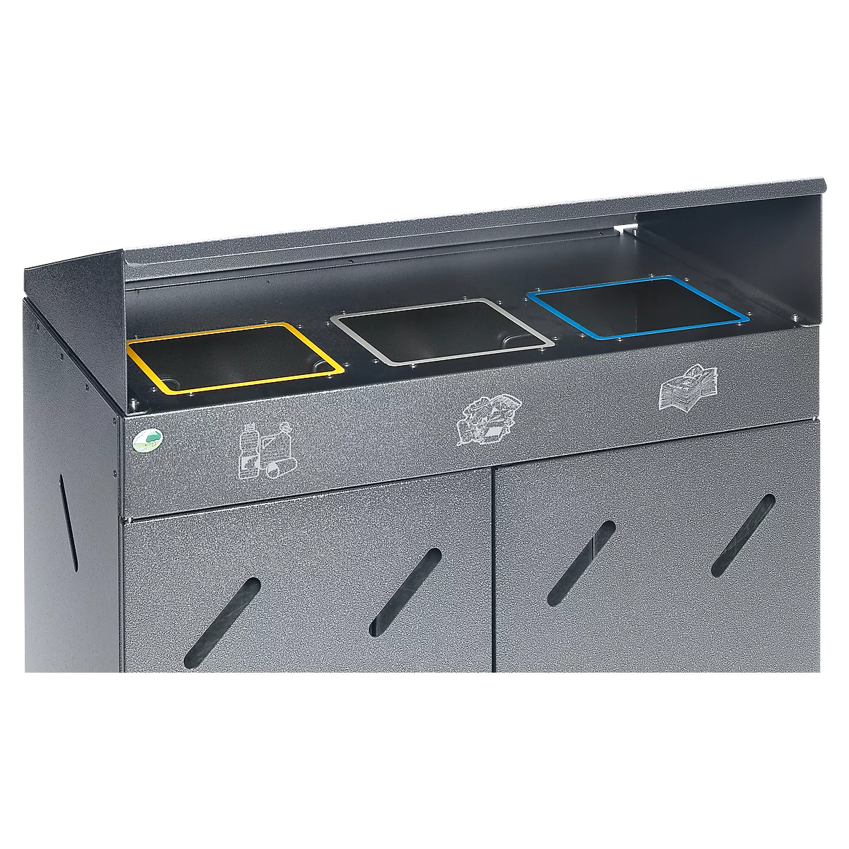 VAR afvalsorteerstation, 3-voudig, antiekzilver