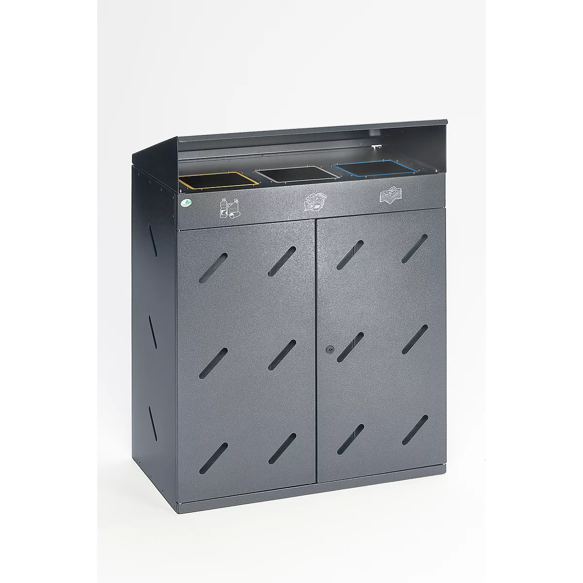 VAR afvalsorteerstation, 3-voudig, antiekzilver