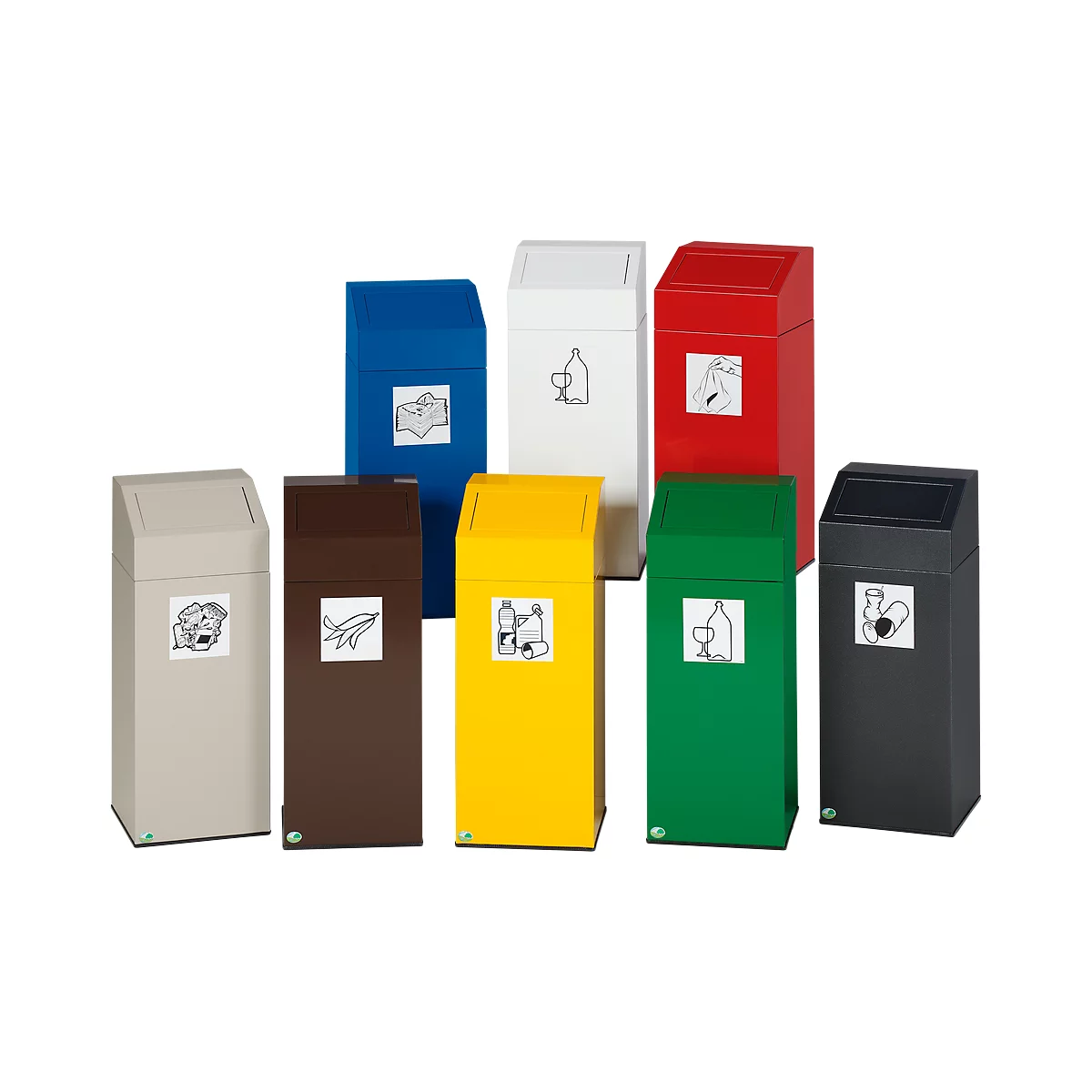 VAR afvalsorteersysteem, inhoud 76 liter, antiekzilver