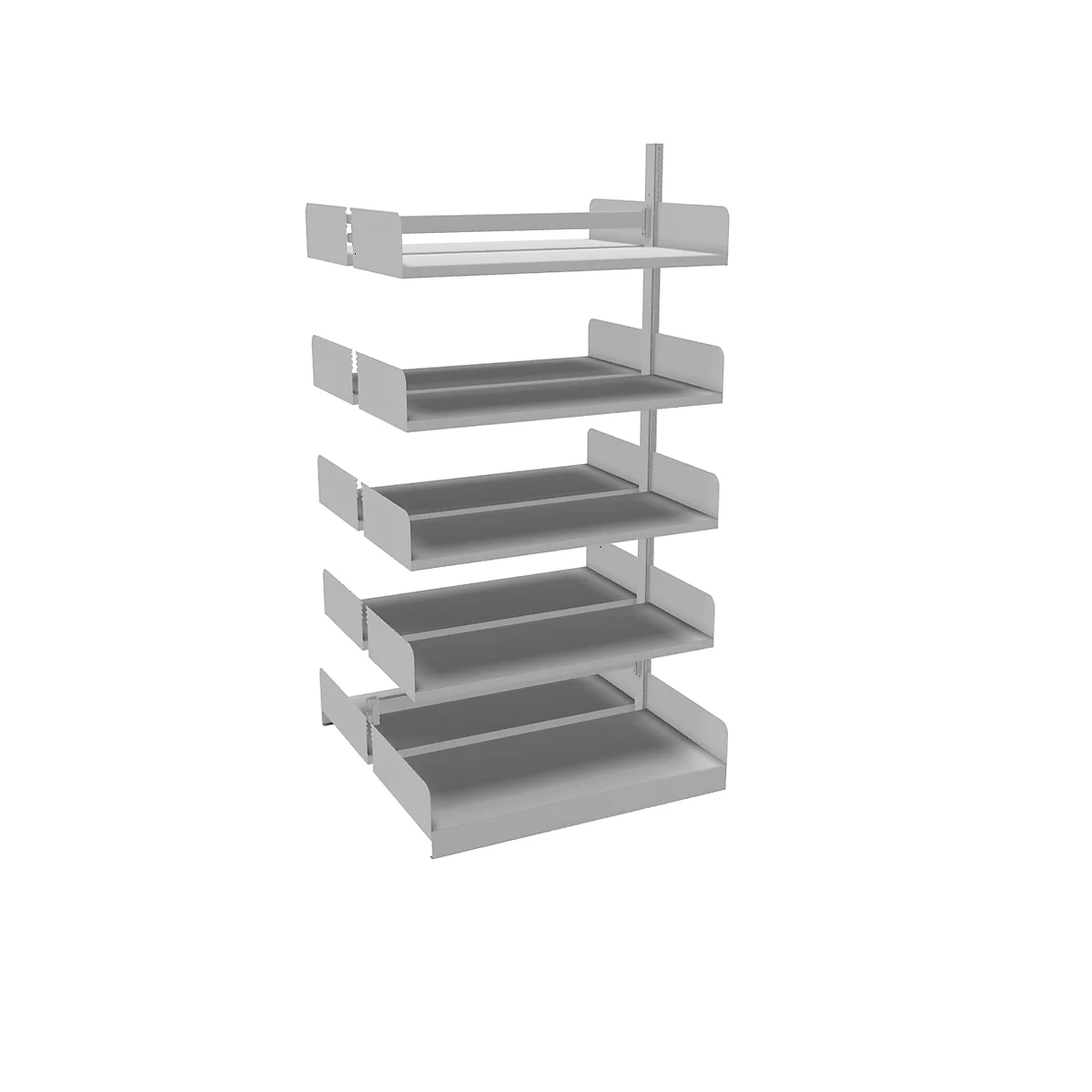 Variabo Freiarmregal, Anbaufeld, doppelseitig, 400 mm Fachtiefe, 1000 x 2000 mm