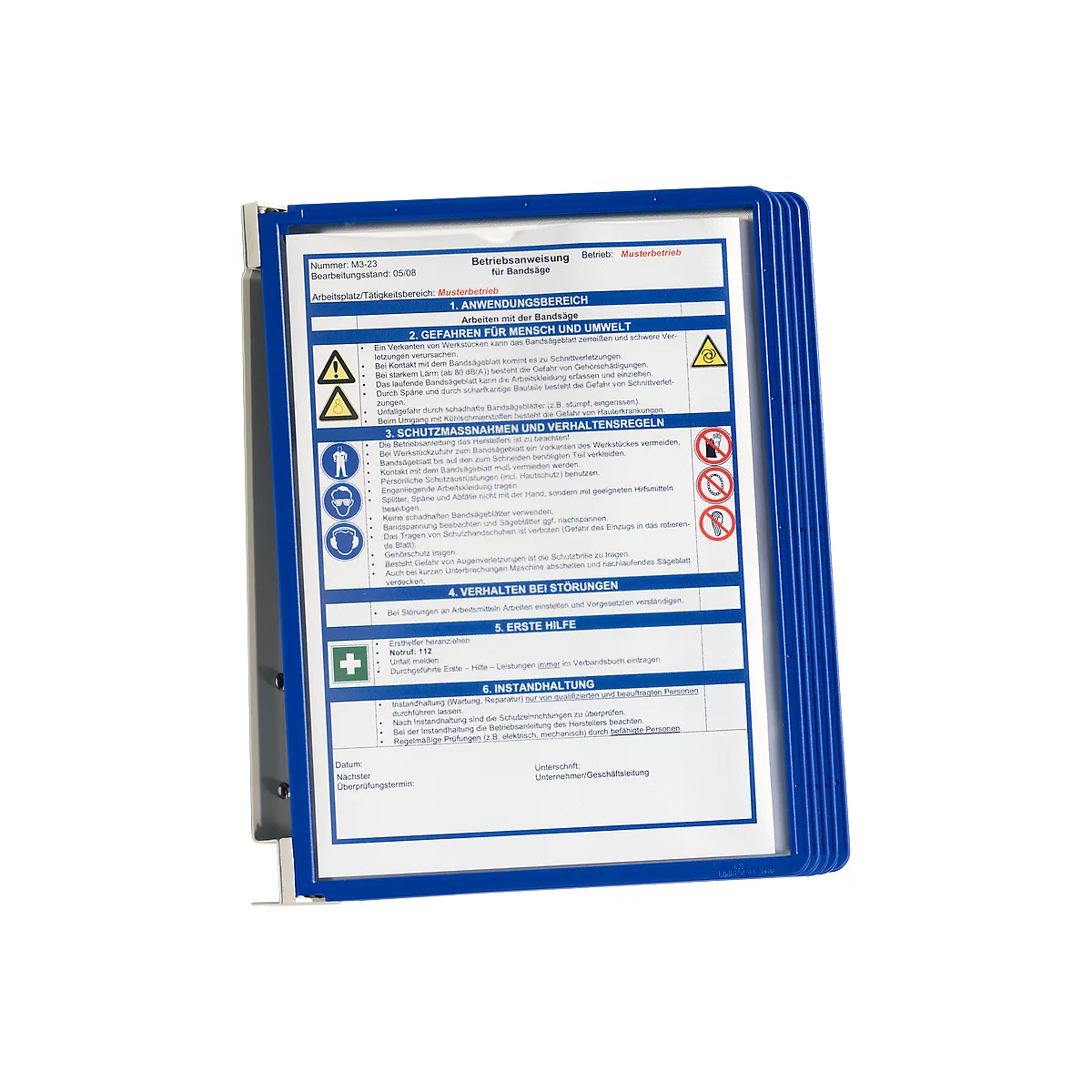 VARIO® WALL 5 wandhouder-set incl. displaysystemen, blauw