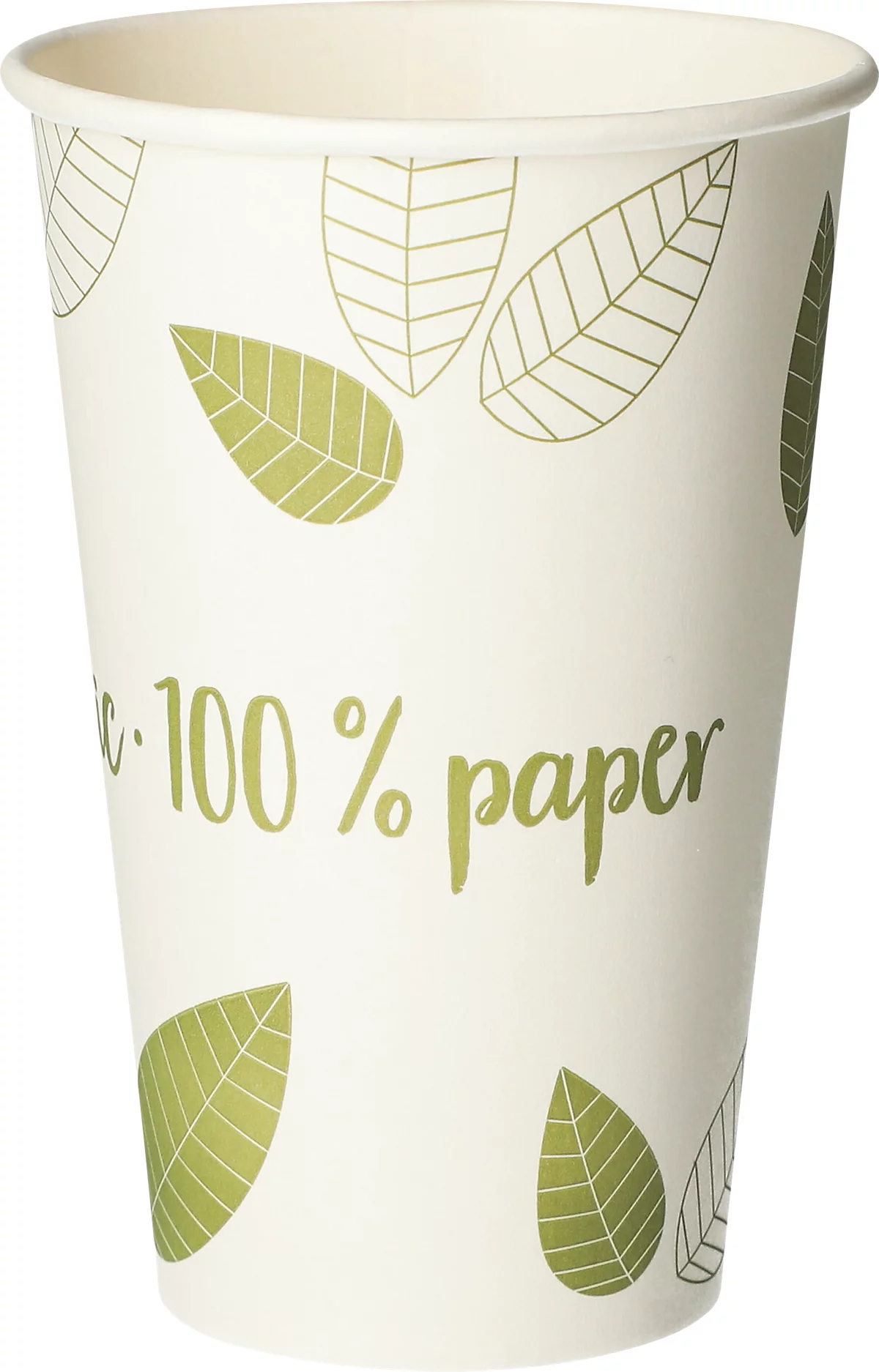 Vasos desechables Papstar Pure Zero, 0,3 l, Ø 80 x H 117 mm, 100% biodegradables y de cartón certificado FSC®, color crema, 50 unidades