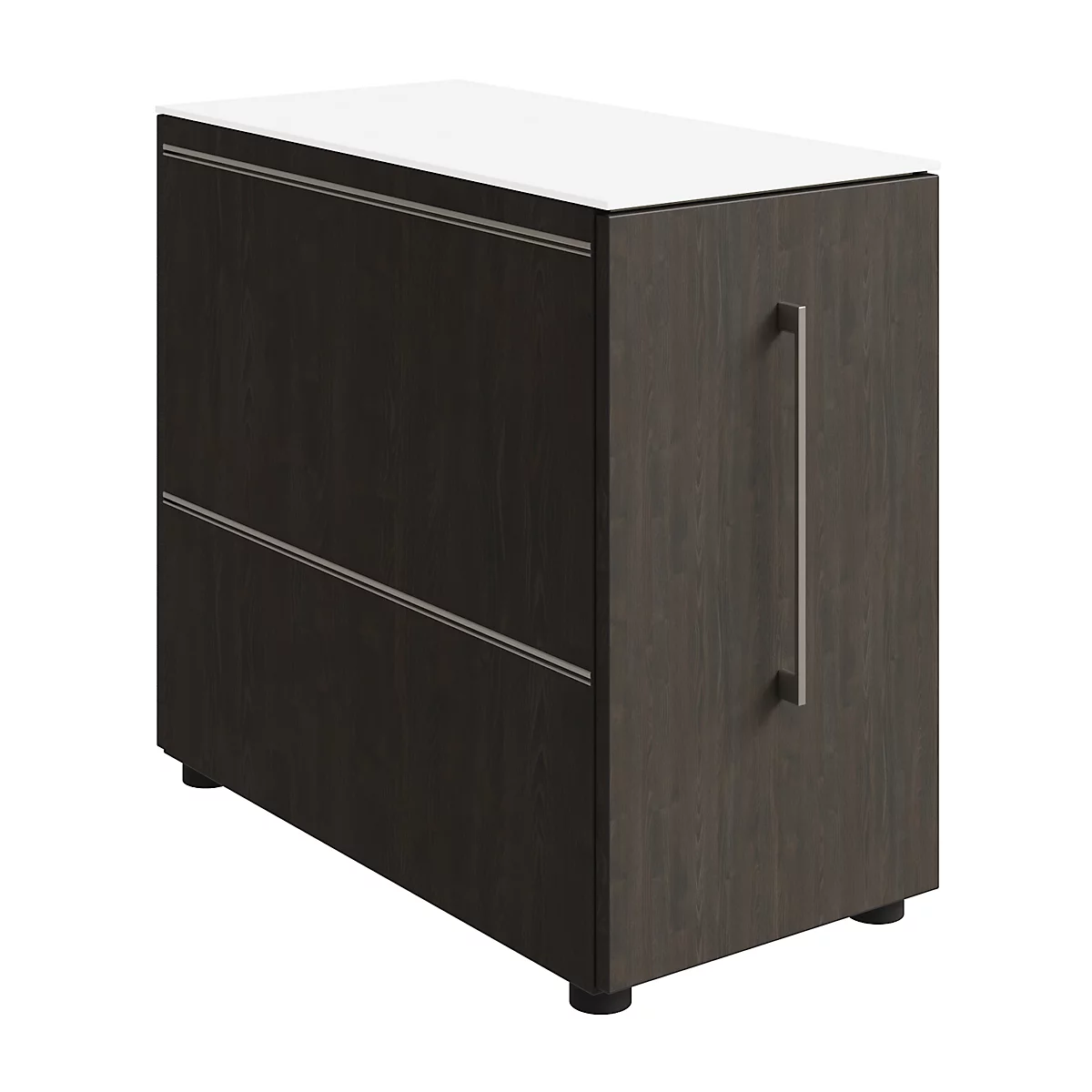 Vast ladeblok SOLUS PLAY, met uittrekcompartiment, aanbouw links, diepte 400 mm, moeraseik