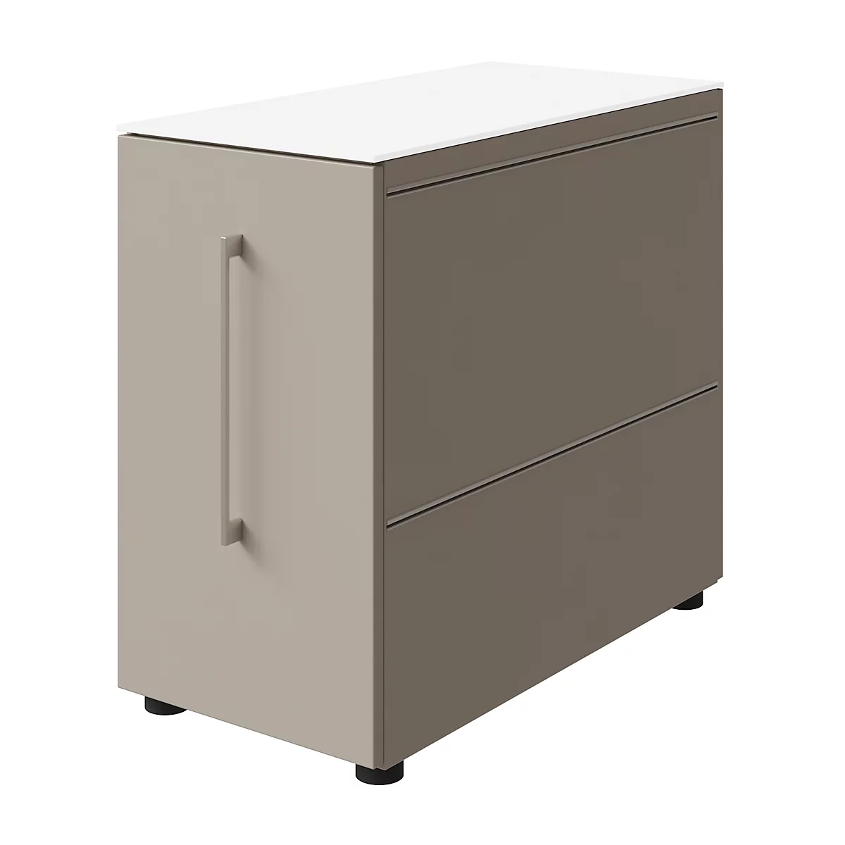 Vast ladeblok SOLUS PLAY, met uittrekcompartiment, aanbouw rechts, diepte 400 mm, stone grey