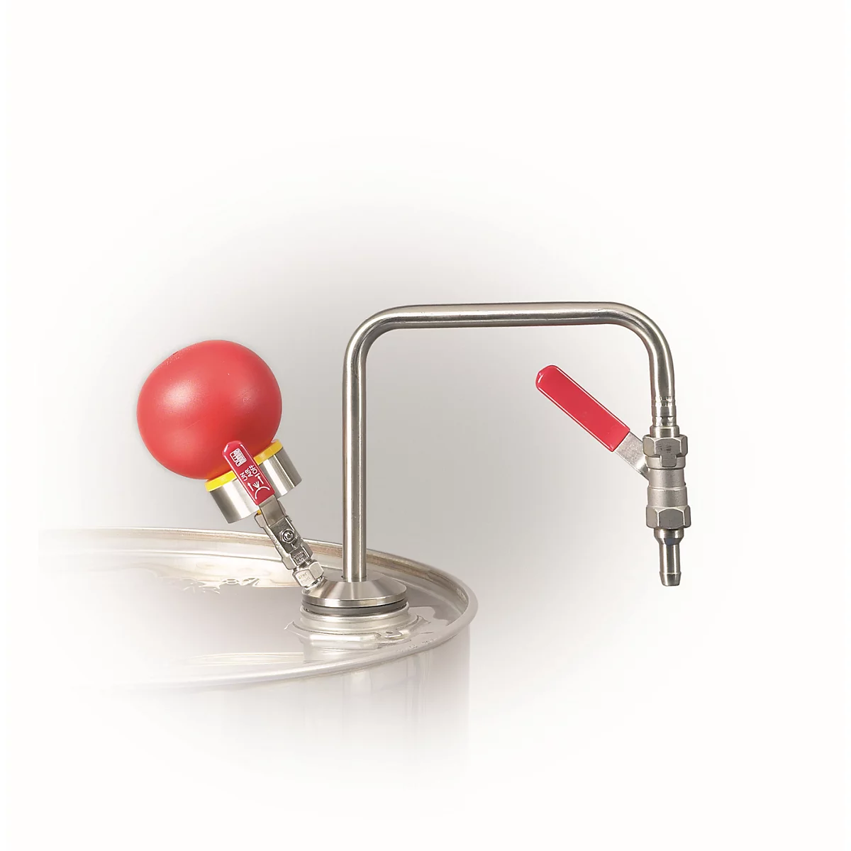 Vatpomp, 10 l/min, dompeldiepte 600 mm, handbediend, voor zeer zuivere vloeistoffen, oplosmiddelen, aroma's