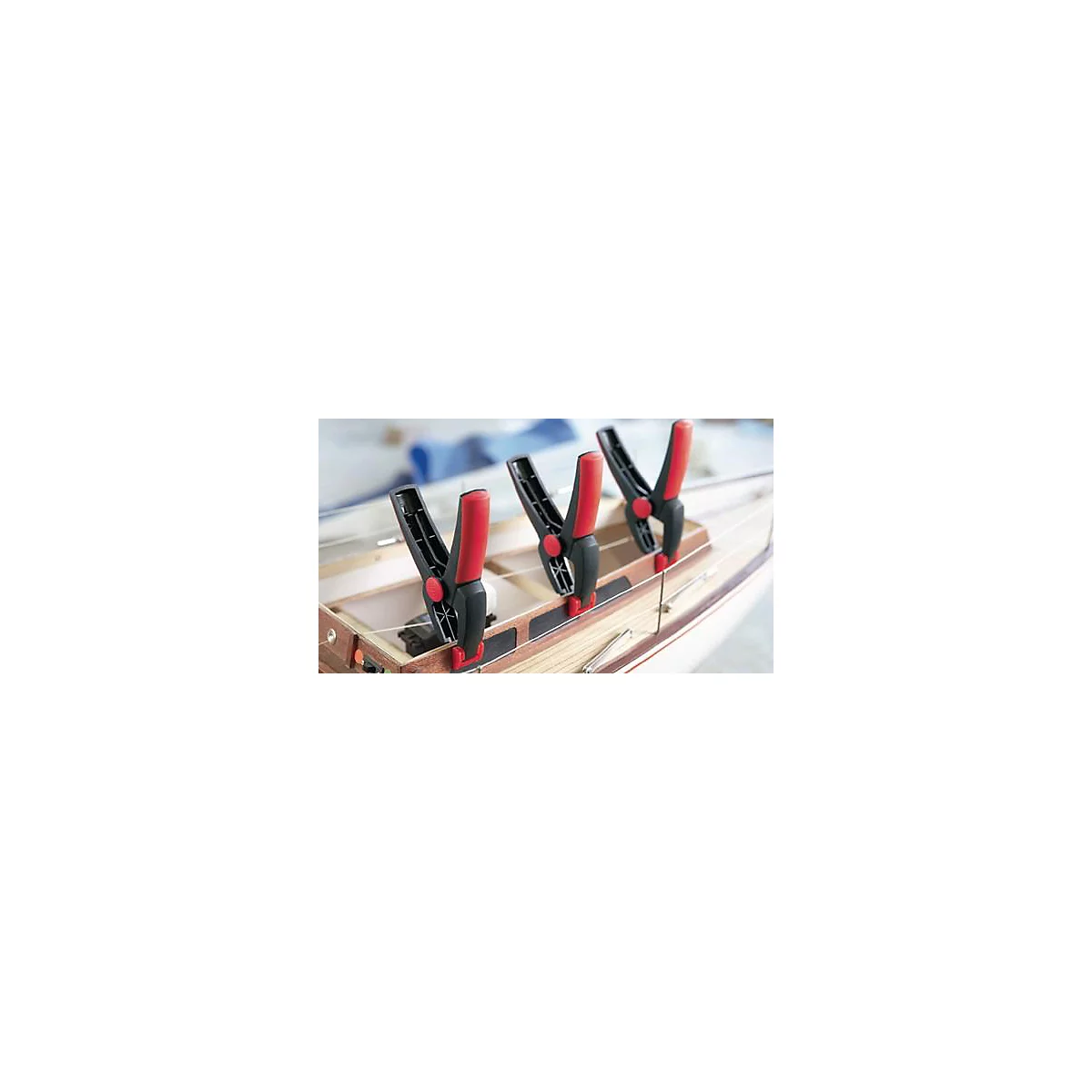 Veerklem BESSEY Clippix XC, traploos instelbare klembreedte tot 75 mm, insteekdiepte 70 mm, 10 stuks