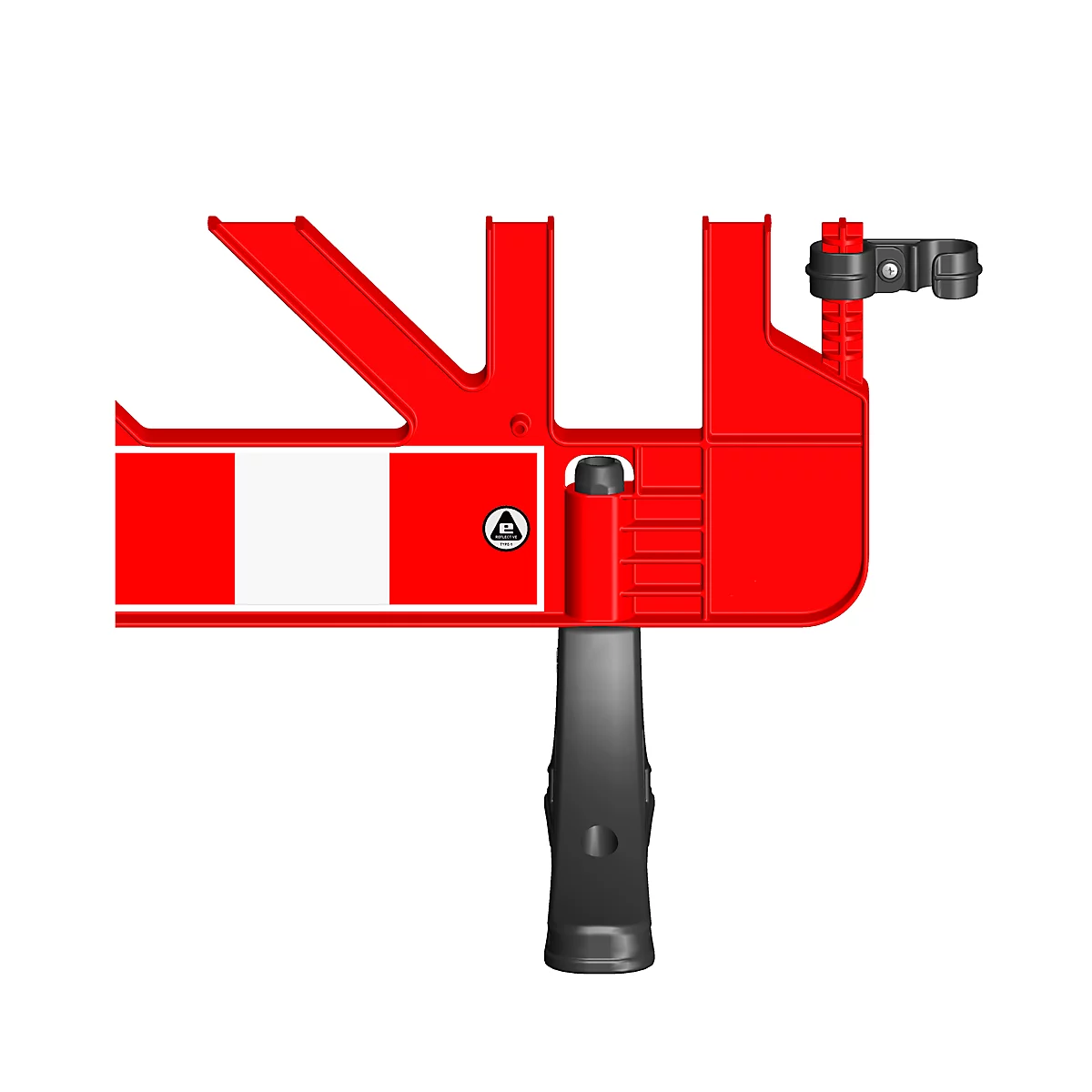 Veiligheid afzethek, kunststof, 1000 x 1500 mm, rood-wit, set van 2