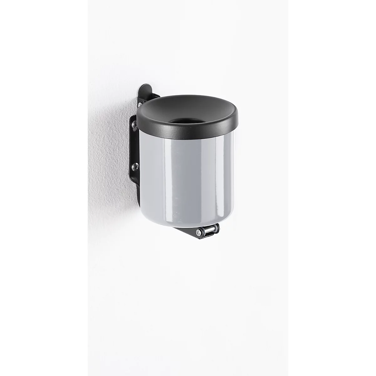 Veiligheidsasbak, H 100 x ø 90 mm, zilver