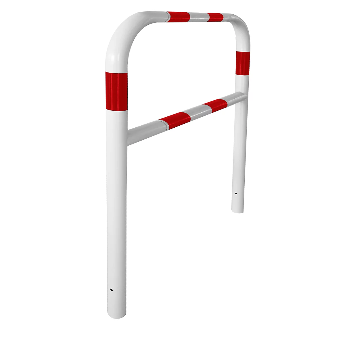 Veiligheidshek, om in te betonneren, L 1000 mm, wit/rood