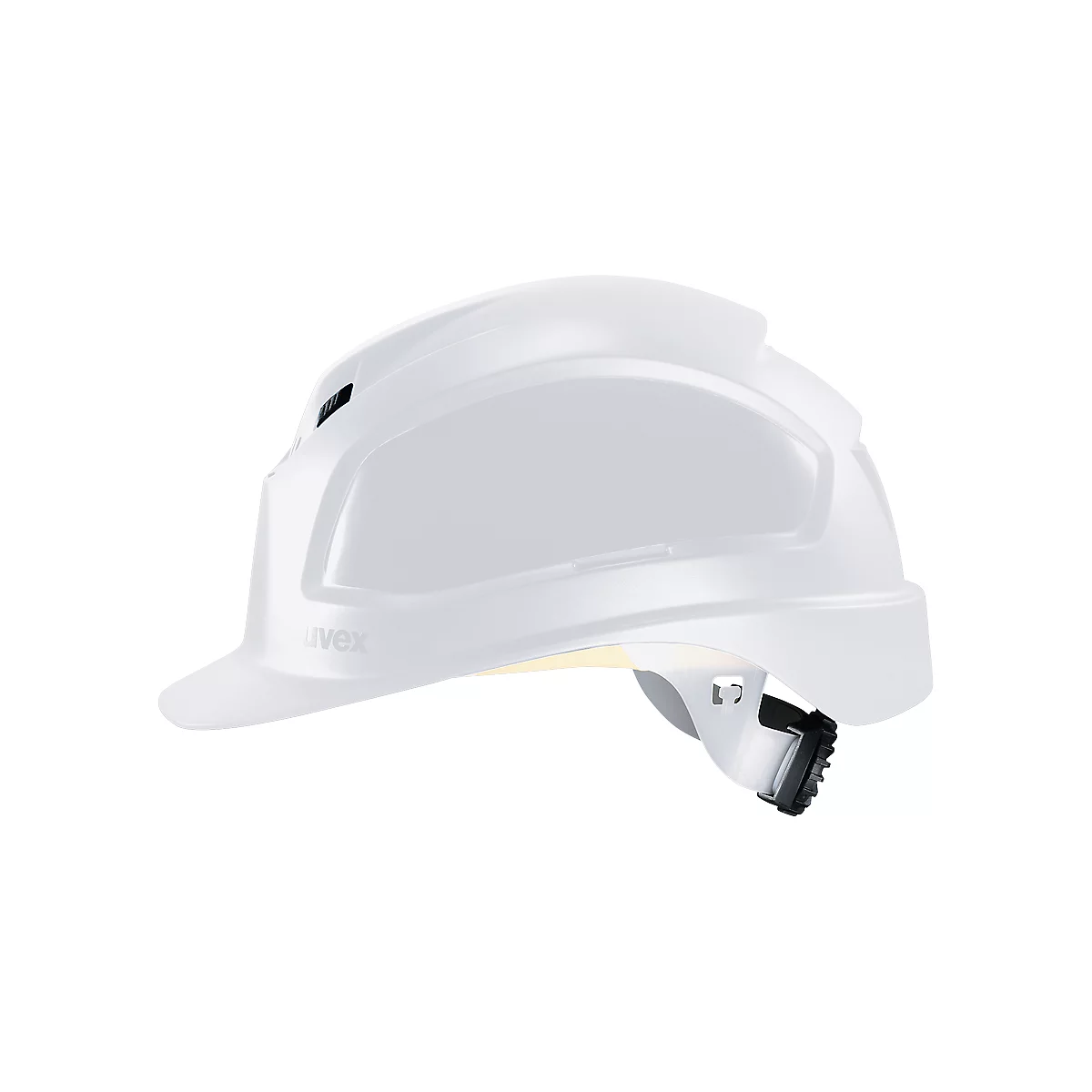 Veiligheidshelm Uvex pheos B-WR, EN 397, klep & ventilatie, maten 52-61, wit