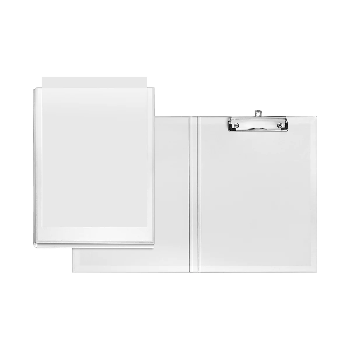 VELOFLEX® klemmap, A4, kunststof, met ophangoog, met insteekhoes, wit