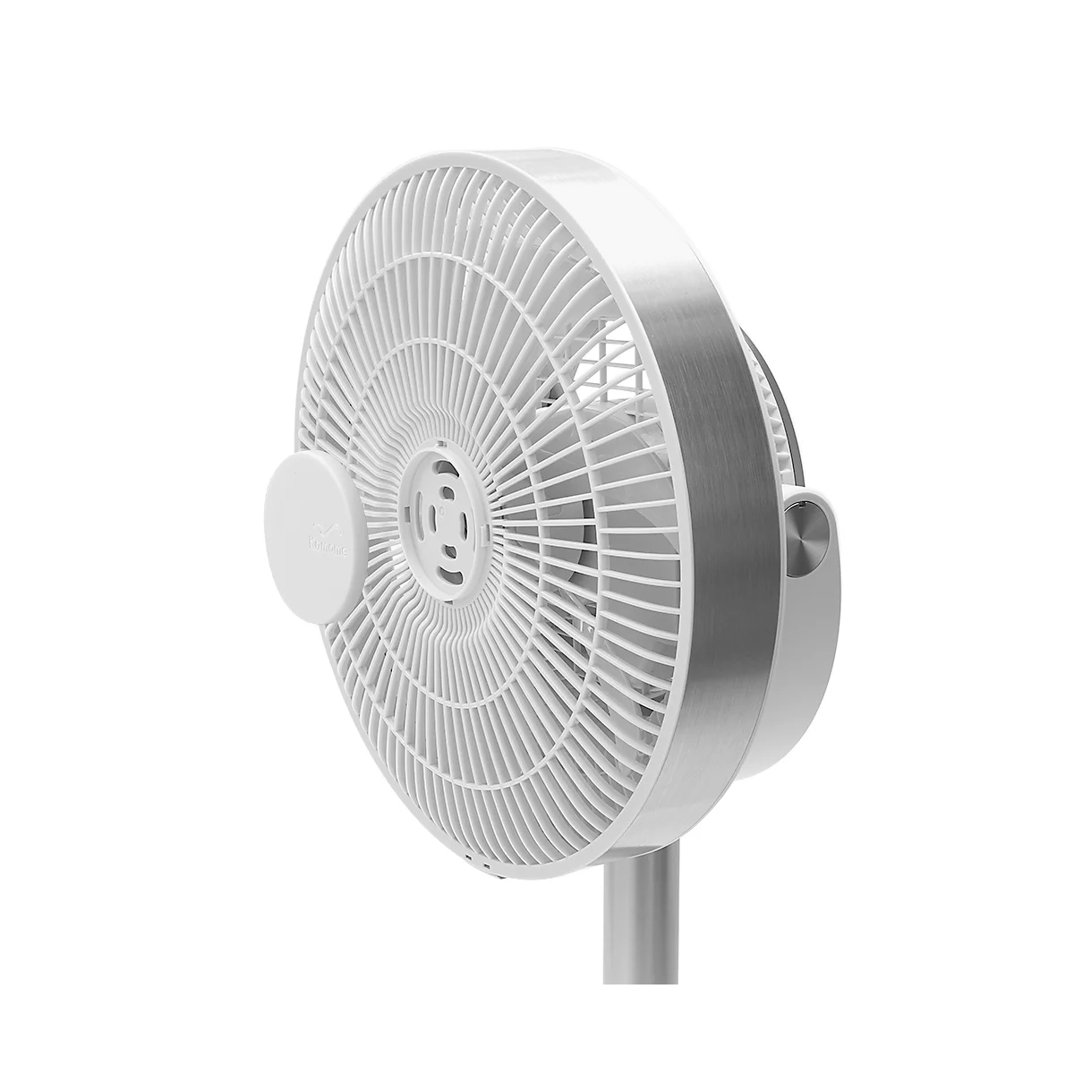 Ventilateur de sol Kamome Office, avec télécommande, Ø 230 mm, hauteur 575 mm, 12,5 W, débit d'air jusqu'à 17 m, blanc/argenté