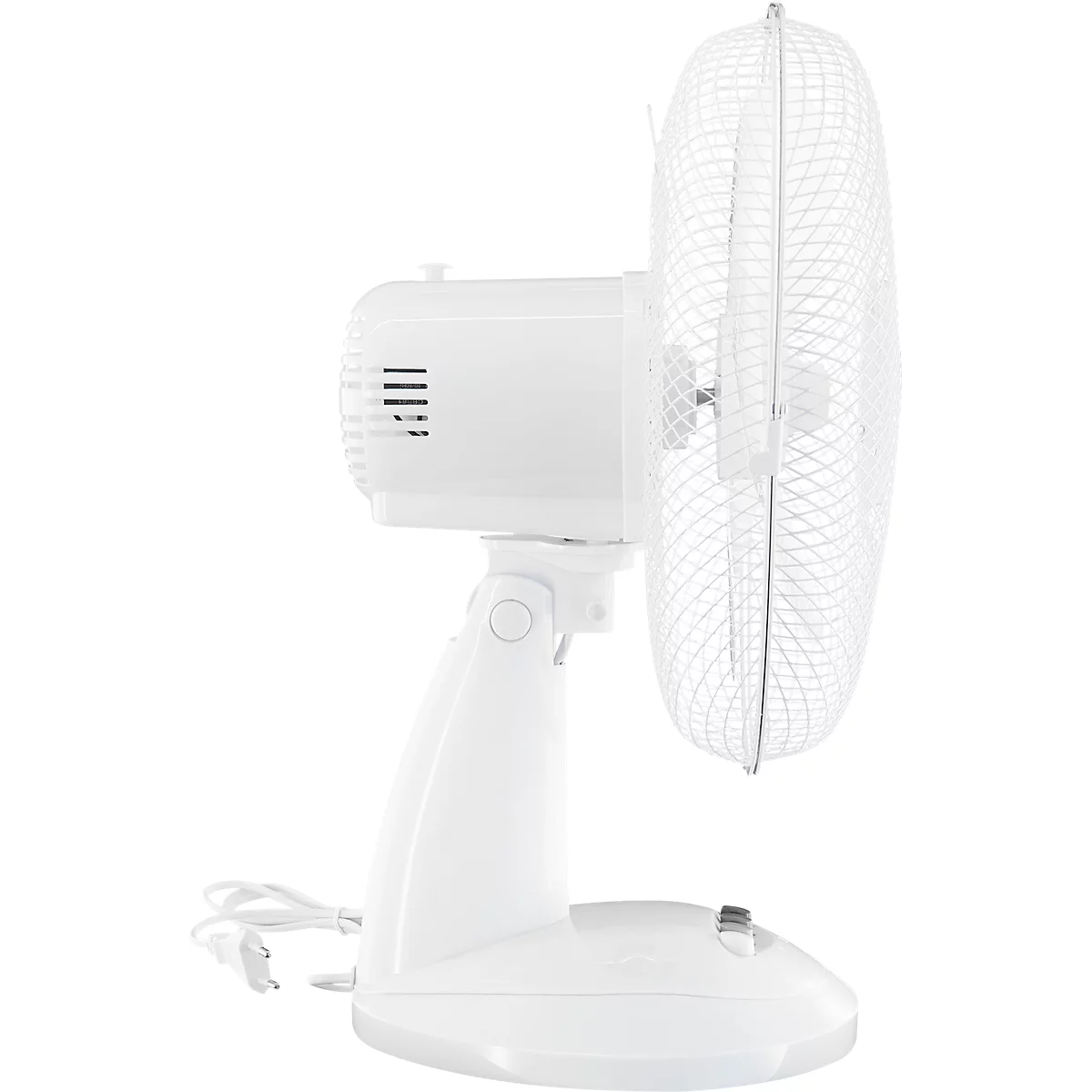 Ventilateur de table exquisit VT 34062 we, puissance 35 W, 3 niveaux de puissance, oscillant, inclinable, avec poignée, rotor Ø 300 mm, blanc