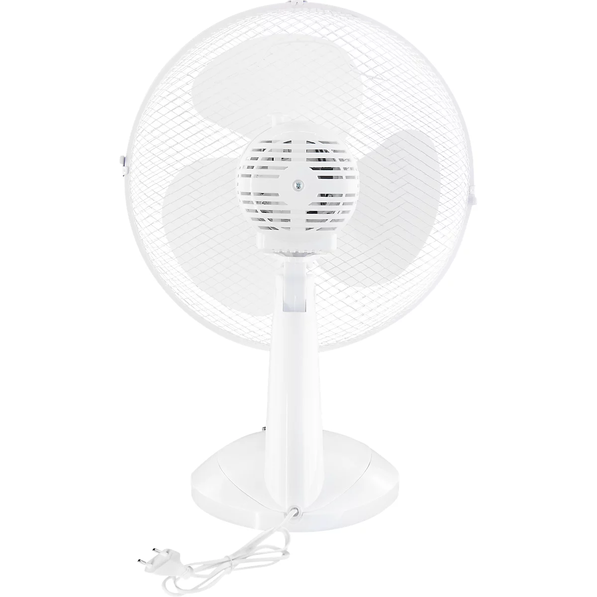 Ventilateur de table exquisit VT 34062 we, puissance 35 W, 3 niveaux de puissance, oscillant, inclinable, avec poignée, rotor Ø 300 mm, blanc