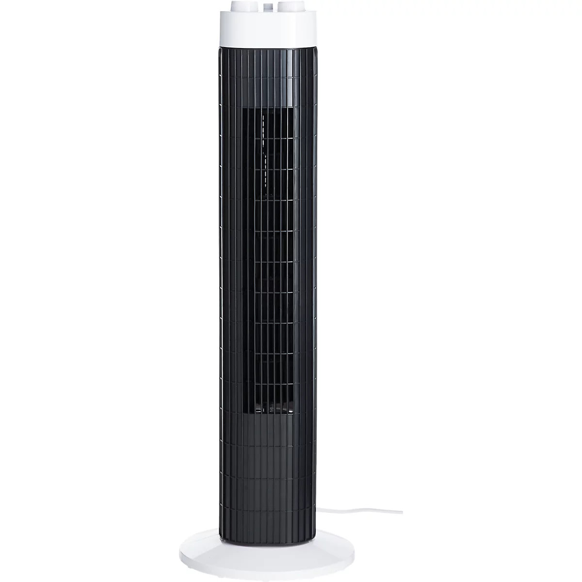 Ventilateur sur pied, 3 vitesses, Ø 193 x H 750 mm, blanc/noir