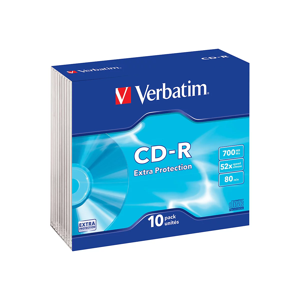 Verbatim - 10 x CD-R - 700 MB (80 Min) 52x - Slim Jewel Case