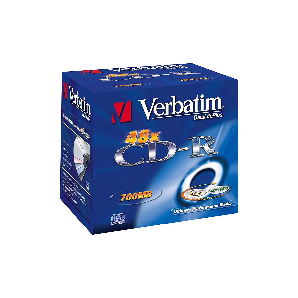 Verbatim AZO Crystal - CD-R x 10 - 700 MB - Speichermedium