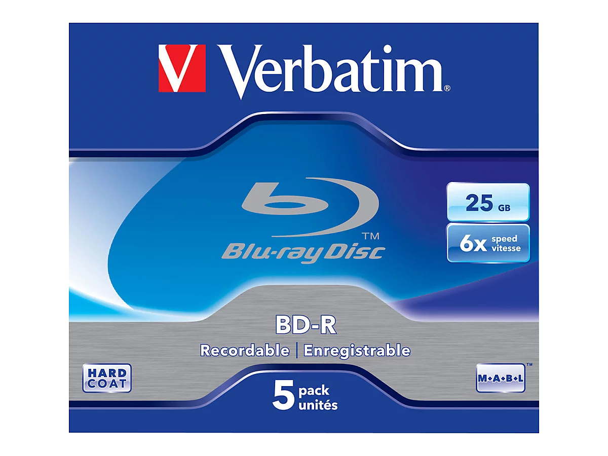 Verbatim - BD-R x 5 - 25 GB - Speichermedium