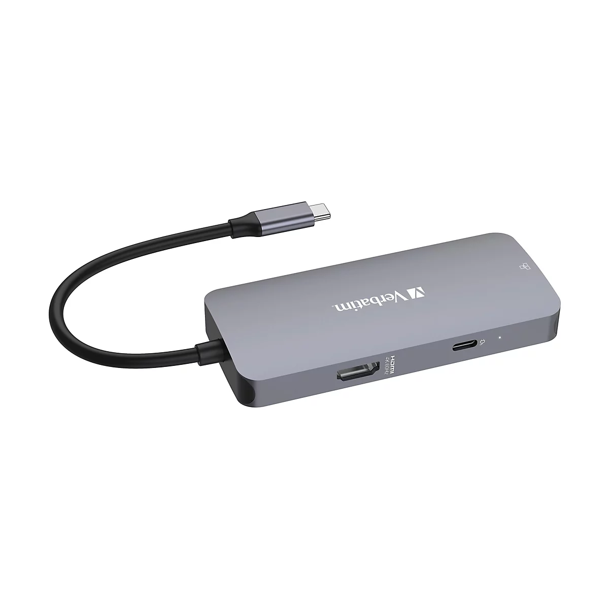 Verbatim CMH 05 - Hub - 1 x HDMI + 1 x USB-C (Spannungsversorgung) + 2 x USB-A 3.2 Gen 1 + 1 x 1 Gigabit Ethernet - Desktop