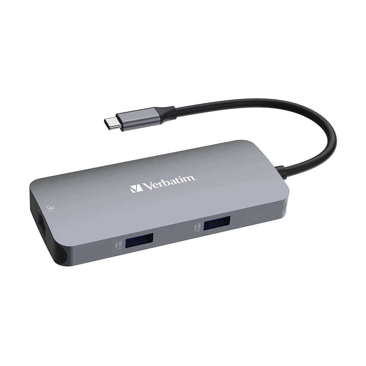 Verbatim CMH 05 - Hub - 1 x HDMI + 1 x USB-C (Spannungsversorgung) + 2 x USB-A 3.2 Gen 1 + 1 x 1 Gigabit Ethernet - Desktop